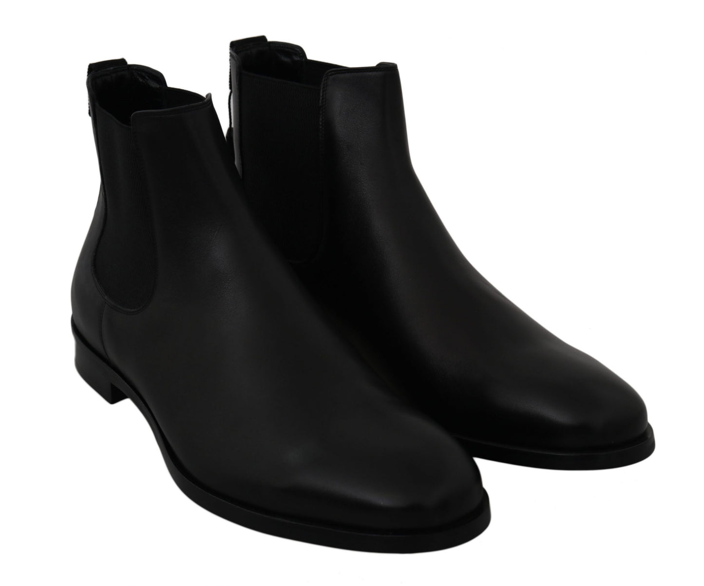 Elegant Black Derby Leather Boots