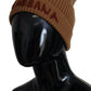 Elegant Cashmere Knit Beanie - Classic Brown