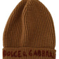 Elegant Cashmere Knit Beanie - Classic Brown