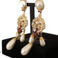 Baroque Elegance Gold Tone Clip-on Earrings