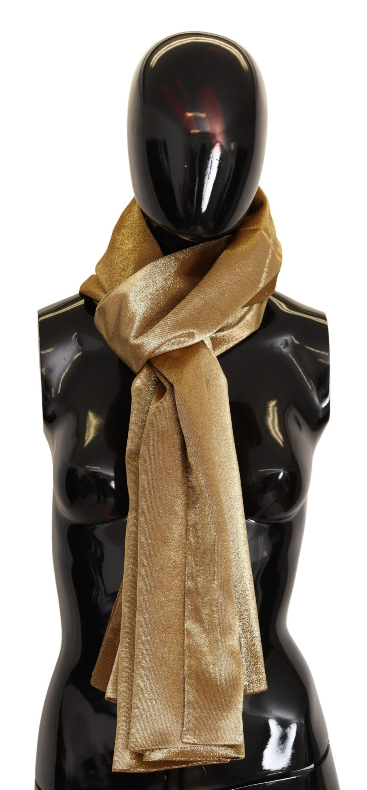 Elegant Gold Silk Blend Scarf