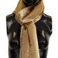 Elegant Gold Silk Blend Scarf