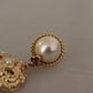 Baroque Elegance Gold Tone Clip-on Earrings
