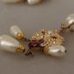 Baroque Elegance Gold Tone Clip-on Earrings