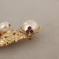 Baroque Elegance Gold Tone Clip-on Earrings