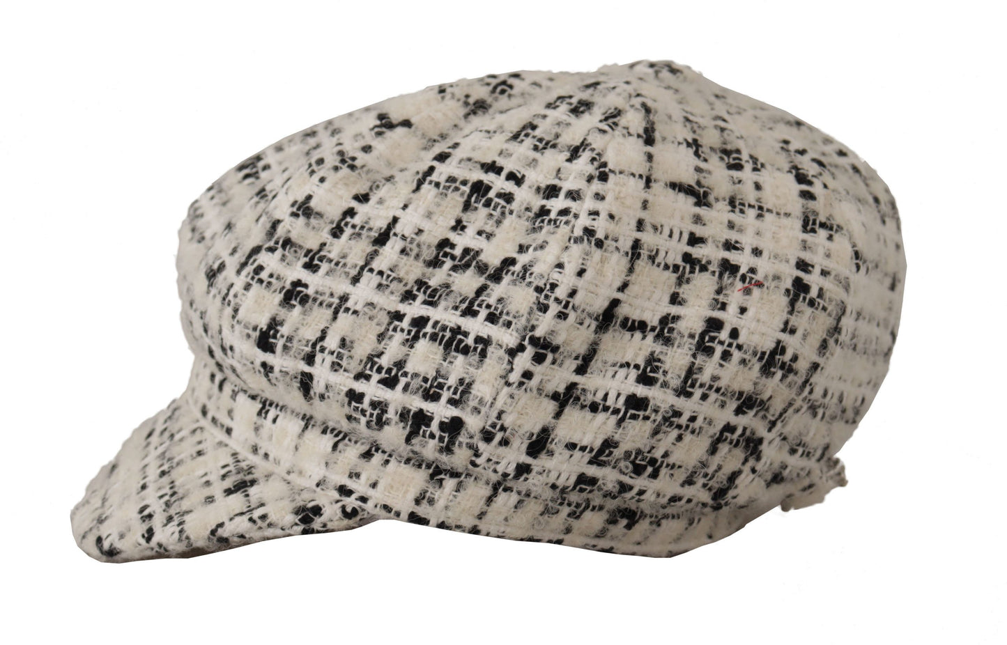 Elegant Tweed Newsboy Cap with DG Logo Plaque