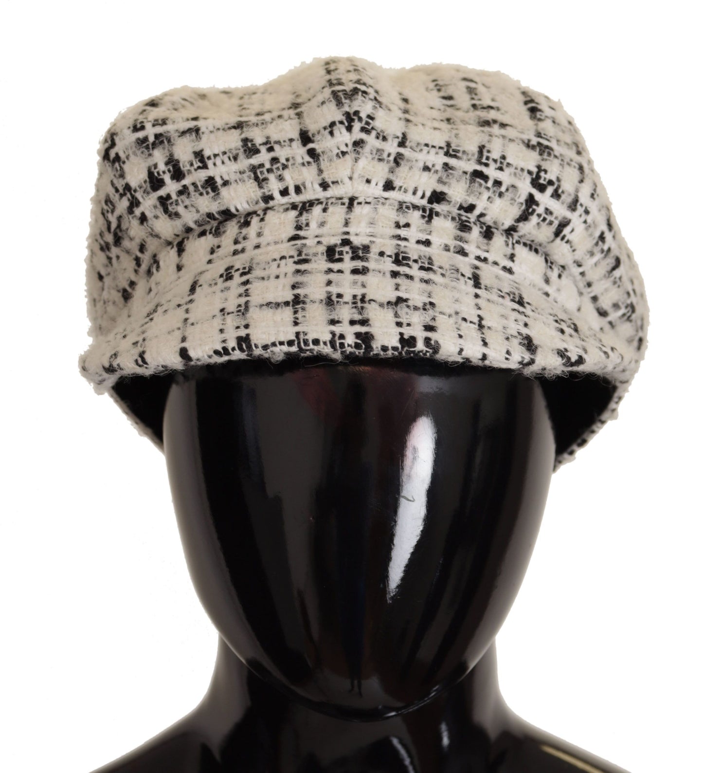 Elegant Tweed Newsboy Cap with DG Logo Plaque