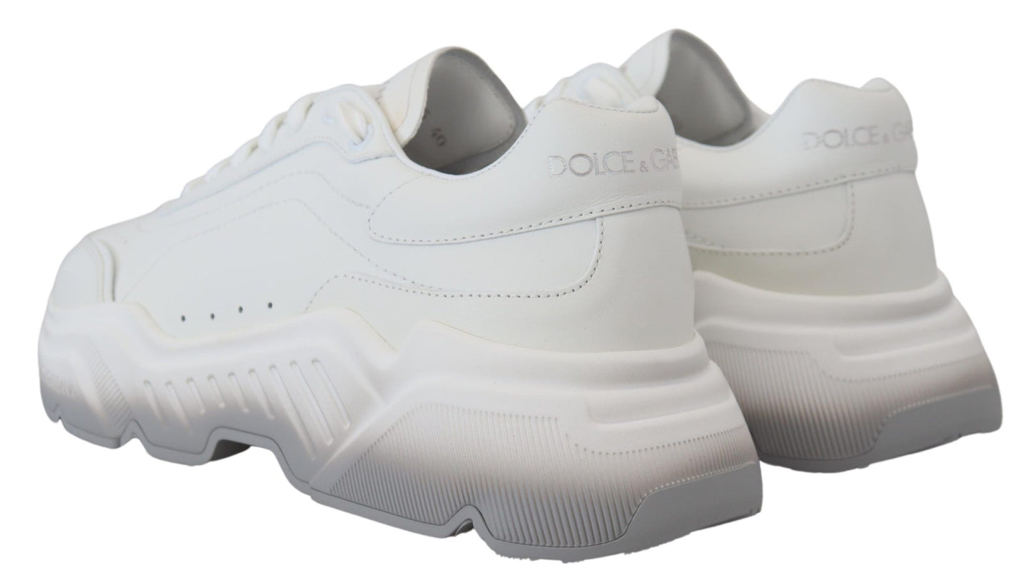 Chic Daymaster Leather Sneakers - Elegant White