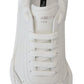 Chic Daymaster Leather Sneakers - Elegant White