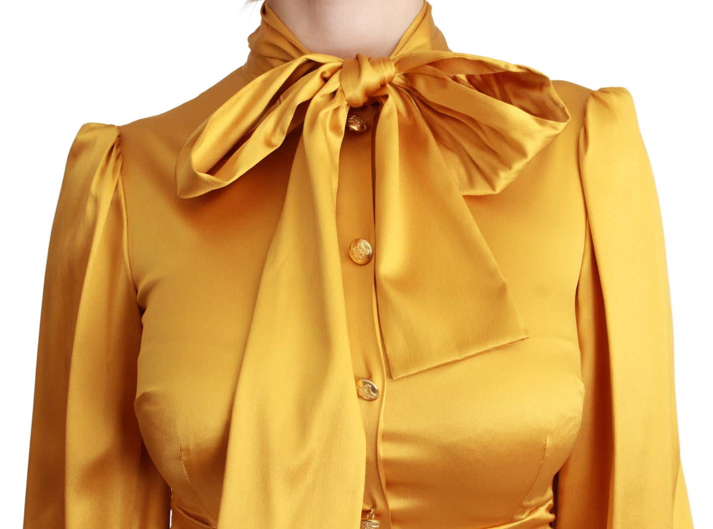 Radiant Yellow Silk Bodycon Mini Dress