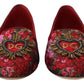 Multicolor Jacquard Sacred Heart Patch Slip On Shoes