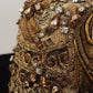 Elegant Black Gold Studded Fedora