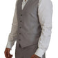 Elegant Silver Slim Fit Three-Piece Suit