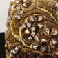 Elegant Black Gold Studded Fedora