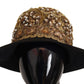 Elegant Black Gold Studded Fedora