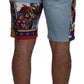 Multicolor Bermuda DG Patchwork Shorts