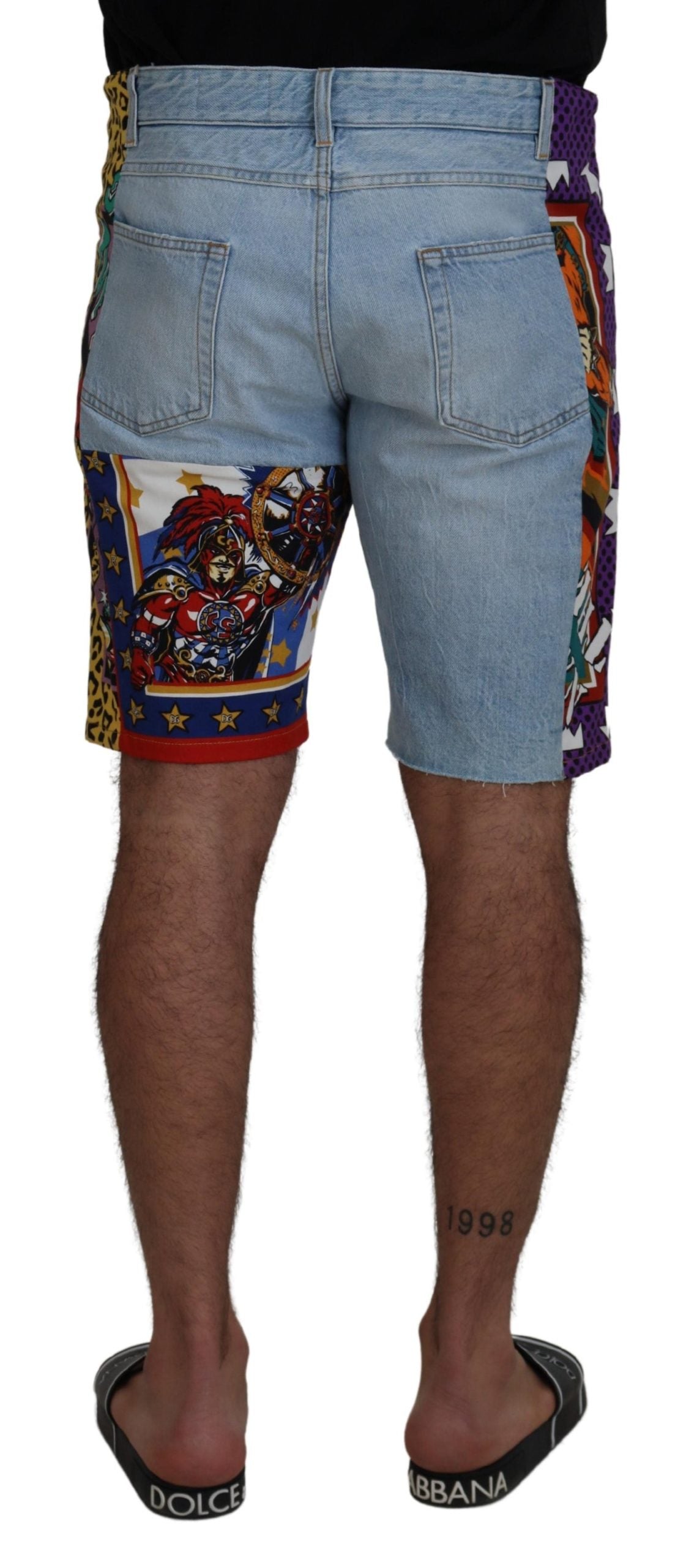 Multicolor Bermuda DG Patchwork Shorts