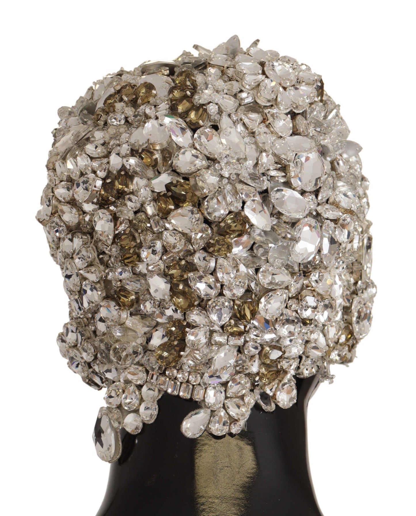 Elegant Crystal-Encrusted Cloche Hat