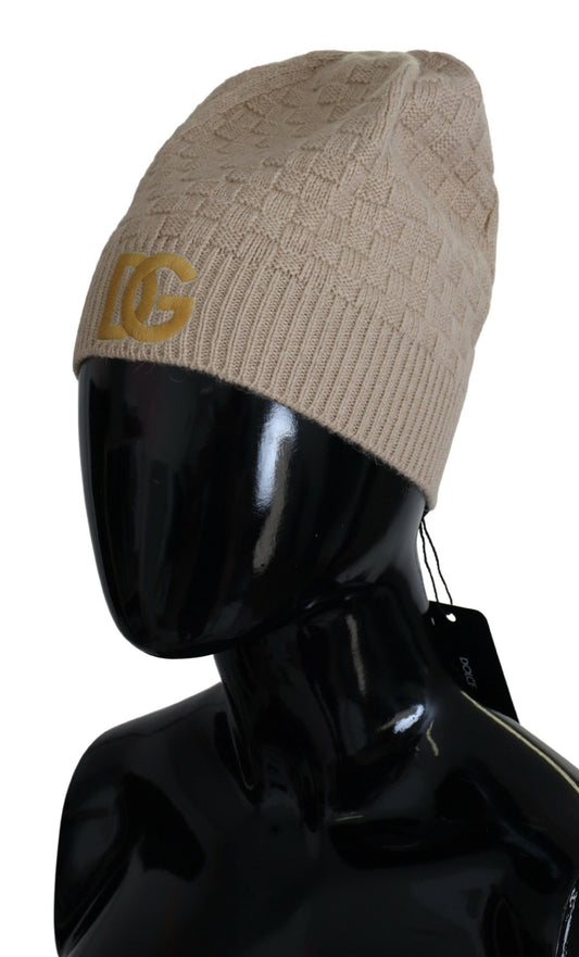 Chic Beige Camel Knit Beanie