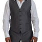 Elegant Gray Silver Sicilia Suit Ensemble