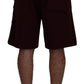 Maroon Bermuda Cargo Men Shorts