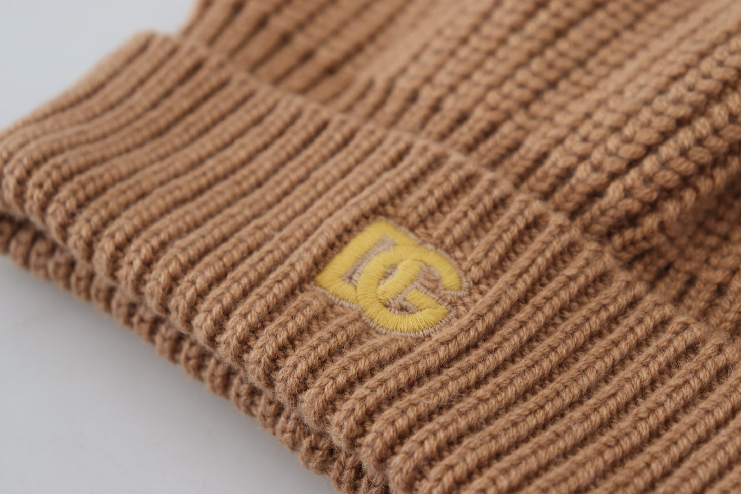 Elegant Brown Cashmere Beanie Hat