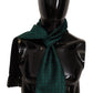 Elegant Silk Fringe Scarf in Green