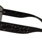 Chic Crystal Adorned Metal Sunglasses