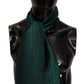 Elegant Silk Fringe Scarf in Green