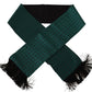 Elegant Silk Fringe Scarf in Green