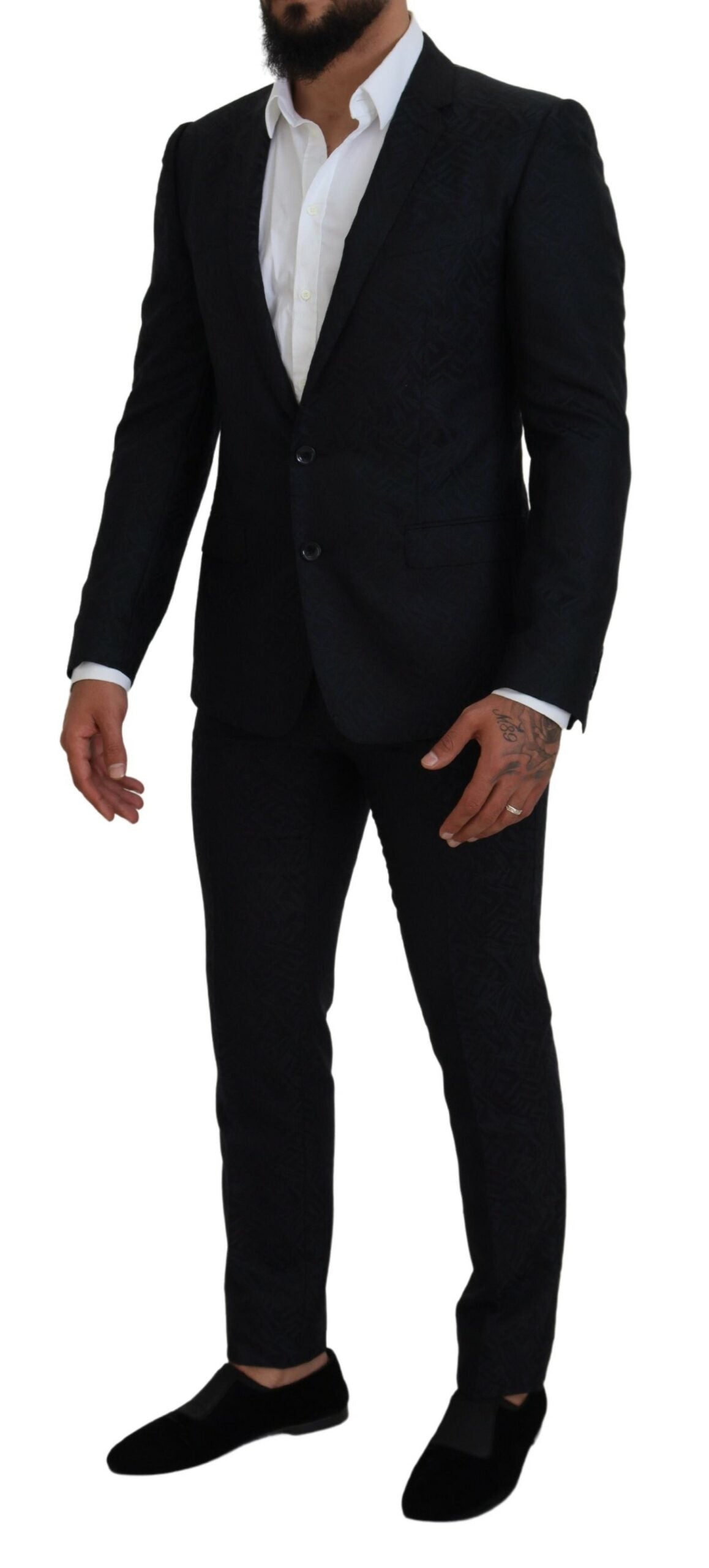 Sleek Martini Style Wool-Silk Men's Suit