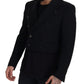 Elegant Black Double Breasted Wool Jacket