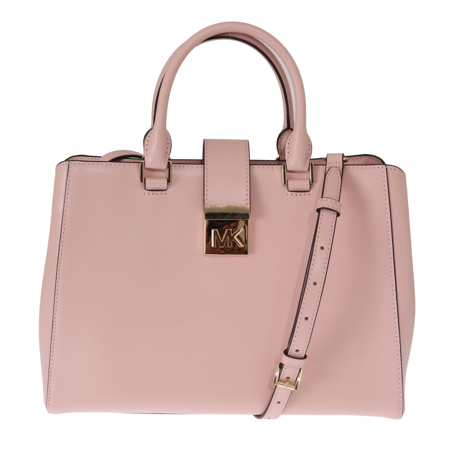 Elegant Pink Leather Shoulder Bag