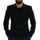 Elegant Black Double Breasted Wool Jacket