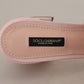 Elegant Pink Silk Slide Sandals