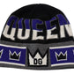 Multicolor Wool Blend Beanie with Queen Logo