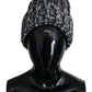 Elegant Black and White Cashmere Beanie