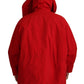 Sleek Red Lightweight Windbreaker Jacket