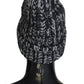 Elegant Black and White Cashmere Beanie