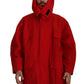 Sleek Red Lightweight Windbreaker Jacket