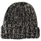 Elegant Black and White Cashmere Beanie