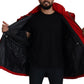 Sleek Red Lightweight Windbreaker Jacket