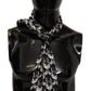 Elegant Floral Silk Scarf with Fringes