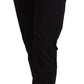 Black Cotton Baggy High Waist Women Pants