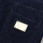 Elegant Cropped Blue Cotton Pants