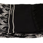 Elegant Floral Silk Scarf with Fringes