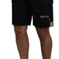 Black Bermuda Cargo Casual Shorts