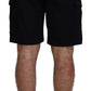 Black Bermuda Cargo Casual Shorts