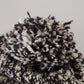 Multicolor Knit Beanie with Fur Pom
