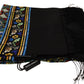 Elegant Multicolor Silk Scarf with Fringe Details